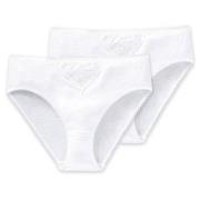 Schiesser Trosor 2P Cotton Essentials Tai Panties Vit bomull Large Dam