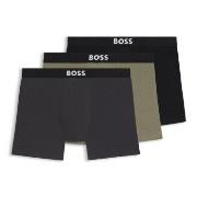 BOSS Kalsonger 3P ONE Boxer Brief Svart/Grön bomull X-Large Herr