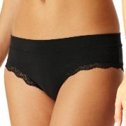 Schiesser Trosor Unique Cotton Lace Brazilian Brief Svart bomull X-Lar...