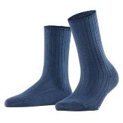 Falke Strumpor Women Cotton Rib Socks Blå bomull Strl 39/42 Dam