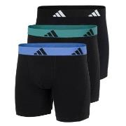 adidas Kalsonger 3P Active Flex Cotton Boxer Brief Svart/Grön bomull S...