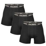 Salming Kalsonger 3P Cotton Boxers With Logo Svart bomull Medium Herr