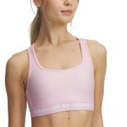 Under Armour BH Mid Crossback Sport Bra Rosa/Vit polyester X-Small Dam