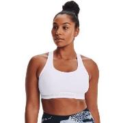 Under Armour BH Mid Crossback Sport Bra Vit polyester X-Small Dam