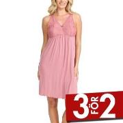 Damella Louise Nightdress Without Sleeves Rosa viskos Medium Dam