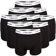 Calvin Klein Kalsonger 9P Cotton Stretch Trunks Svart/Vit bomull Mediu...
