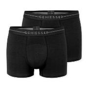Schiesser Kalsonger 2P Cotton Flex Trunks Svart bomull X-Large Herr