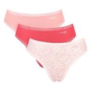 Sloggi Trosor 3P GO Crush High Leg Briefs Röd/Rosa bomull Medium Dam
