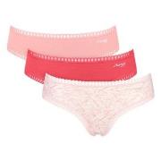 Sloggi Trosor 3P GO Crush Hipster Briefs Röd/Rosa bomull Medium Dam