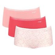 Sloggi Trosor 3P GO Crush Hipster Shorts Röd/Rosa bomull X-Small Dam