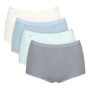 Sloggi Trosor 4P Basic Plus Maxi Panty Blå/Blå bomull 46 Dam