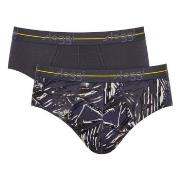 Sloggi Kalsonger 2P For Men Start Midi Gråmelerad bomull Medium Herr