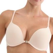 Triumph BH Pure Micro Push Up Bra With Front Closure Beige D 85 Dam