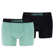 Levis Kalsonger 2P Men Optical Illussion Boxer Brief Svart/Mint bomull...