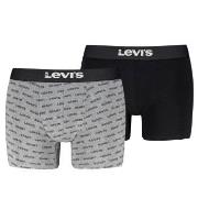 Levis Kalsonger 2P Men Logo Boxer Briefs Grå/Svart bomull Medium Herr