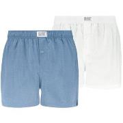 Levis Kalsonger 2P Men Woven Boxer Vit/Blå bomull Large Herr