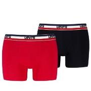 Levis Kalsonger 2P Sportswear Logo Base Boxer Svart/Röd bomull XX-Larg...