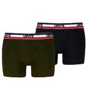Levis Kalsonger 2P Sportswear Logo Base Boxer Svart/Grön bomull XX-Lar...