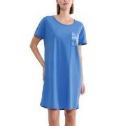Triumph Nightdress Short Sleeve Blå bomull 48 Dam