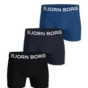 Björn Borg Kalsonger 3P Organic Cotton stretch Boxer Svart/Blå X-Large...