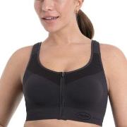 Anita BH Active Front Zip Sports Bra Mörkgrå nylon X-Small Dam