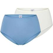 Schiesser Trosor 2P Modal Essentials Midi Slips Vit/Blå modal 46 Dam