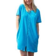 Trofe Short Sleeved Beachrobe Turkos X-Large Dam