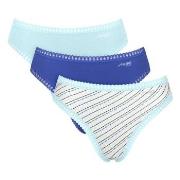 Sloggi Trosor 3P GO Crush High Leg Briefs Blå Mönstrad bomull Medium D...