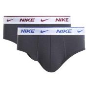 Nike Kalsonger 2P Everyday Cotton Stretch Brief Grå bomull Large Herr