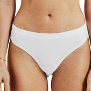 Bread and Boxers Cotton Thong Trosor 2P Vit ekologisk bomull X-Small D...