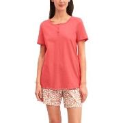 Calida Flower Nights Short Pyjamas Laxrosa bomull Large Dam