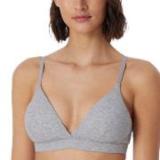 Schiesser BH Pure Rib Organic Cotton Soft Bra Grå B 70 Dam