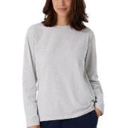 Schiesser Women Mix and Relax Long Sleeved Shirt Ljusgrå bomull 44 Dam