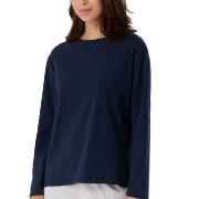 Schiesser Women Mix and Relax Long Sleeved Shirt Mörkblå bomull 46 Dam