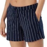 Schiesser Women Mix and Relax Shorts Marin Randig bomull 40 Dam