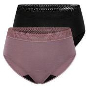 Schiesser Trosor 2P Care Retro Period Pants Flerfärgad bomull 46 Dam
