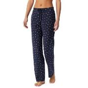 Schiesser Mix and Relax Long Cotton Pants Vit/Marin bomull 38 Dam