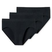 Schiesser Kalsonger 3P Supermini Briefs 3XL-4XL Svart bomull 4XL Herr