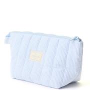 The Flat Lay Co. Marshmallow Essential Makeup Pouch - Cozy Cotton Blue...