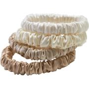 Lenoites Mulberry Silk Skinny Scrunchies White/Cream White/Beige/Light...