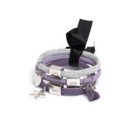 Dark Hair Ties 3 Pk Charm Combo Purple - pcs 1