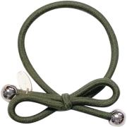 IA BON Hair Tie Gold Bead Dark Green