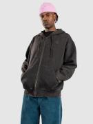 Ninth Hall Fundamental Hoodie med Dragkedja ash mineral wash