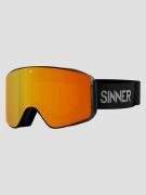 Sinner Aura Matte Black Goggle full orange mirror&pink