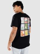 Monet Skateboards Floral Stamps T-Shirt black