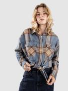 Brixton Bowery Classic Flannel Skjorta flt ble/pinecone bwn plai