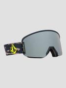 Volcom Garden 2 Camo Bl Yellow+Bonus Lens Goggle silver chrome