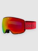 Sinner Snowflake Matte Burgundy (+ Bonus Lens) Goggle dbl full red mir...