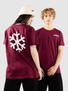 POW Protect Our Winters Snowflake Back T-Shirt burgundy