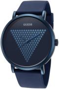 Guess Herrklocka W1161G4 Imprint Blå/Gummi Ø44 mm